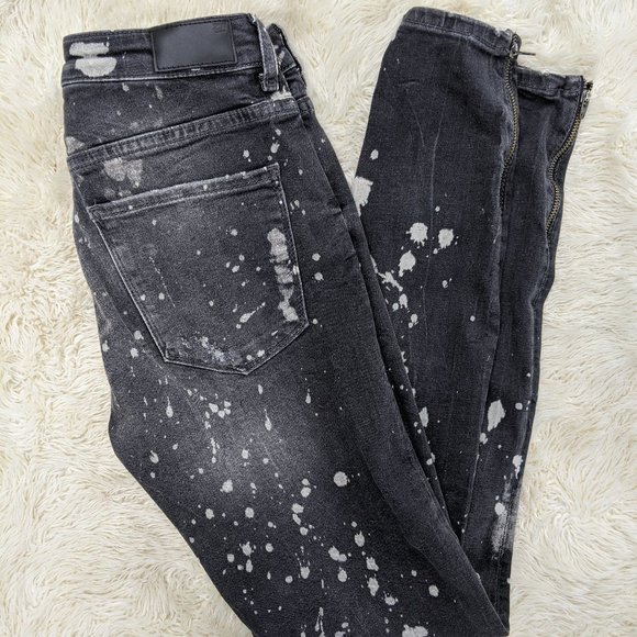Zara Jeans Zara Black Bleach Splatter Jeans 2 Poshmark